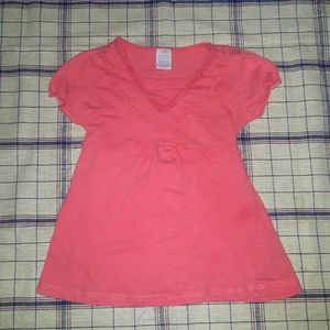 Girls XS 4/5 cute, ruffled pink top